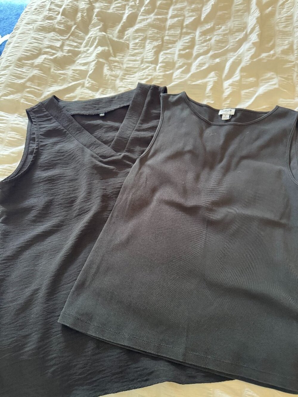 Capsule wardrobe bundle of 2 black sleeveless tops
